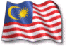 moving picture malaysia flag waving in wind animated